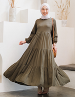 TIERED Maxi Dress in Army