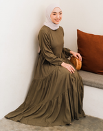 TIERED Maxi Dress in Army