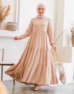TIERED Maxi Dress in Beige