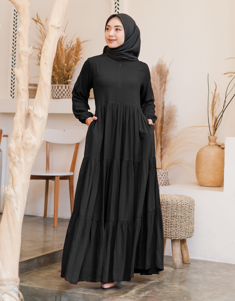 TIERED Maxi Dress in Black