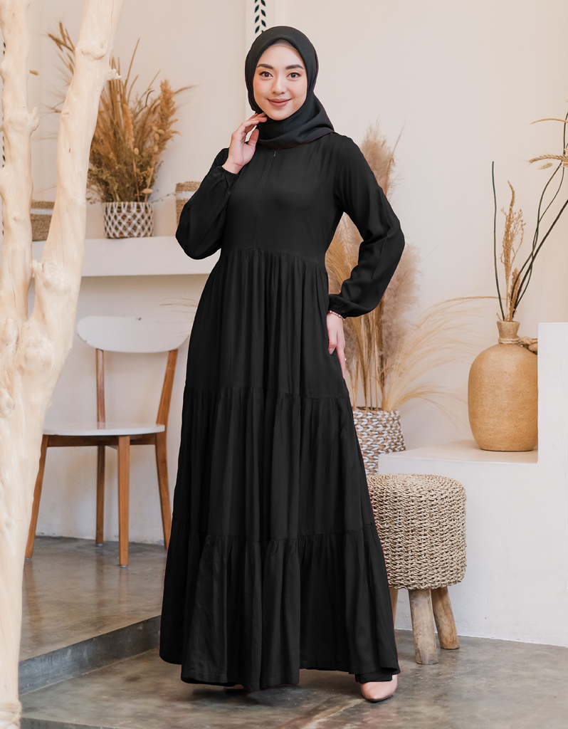 TIERED Maxi Dress in Black