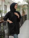 [Plus Size] SANTAI Linen in Black (50cm sleeves)
