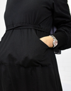 Sweatshirt Maxi Dress in Black