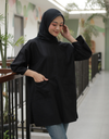 [Plus Size] SANTAI Linen in Black (50cm sleeves)