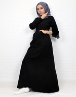 Sweatshirt Maxi Dress in Black