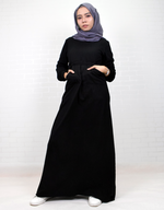 Sweatshirt Maxi Dress in Black