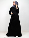 Sweatshirt Maxi Dress in Black