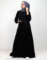 Sweatshirt Maxi Dress in Black