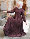 TIERED Maxi Dress in Choco Red
