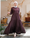 TIERED Maxi Dress in Choco Red