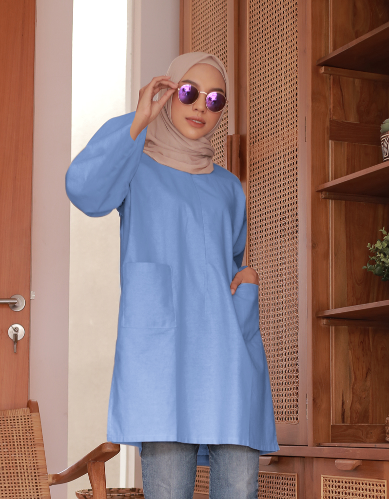 Santai Top in Cornflower Blue