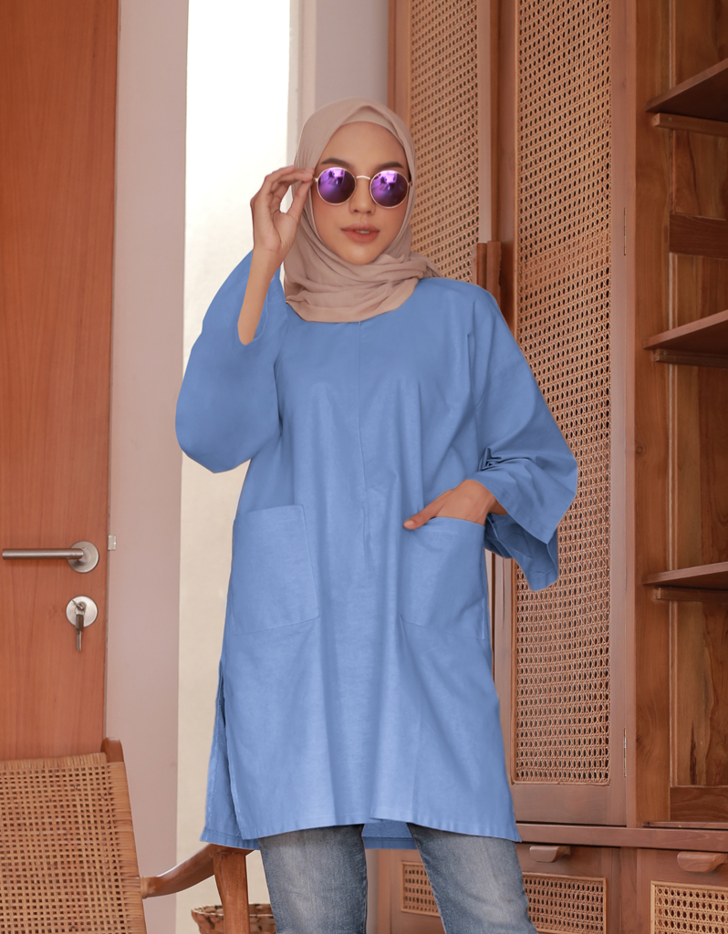 Santai Top in Cornflower Blue