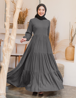 TIERED Maxi Dress in Dark Grey