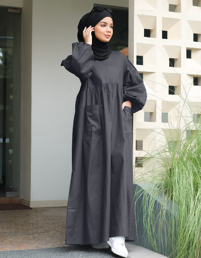 VACAY Maxi Dress in Charcoal Grey