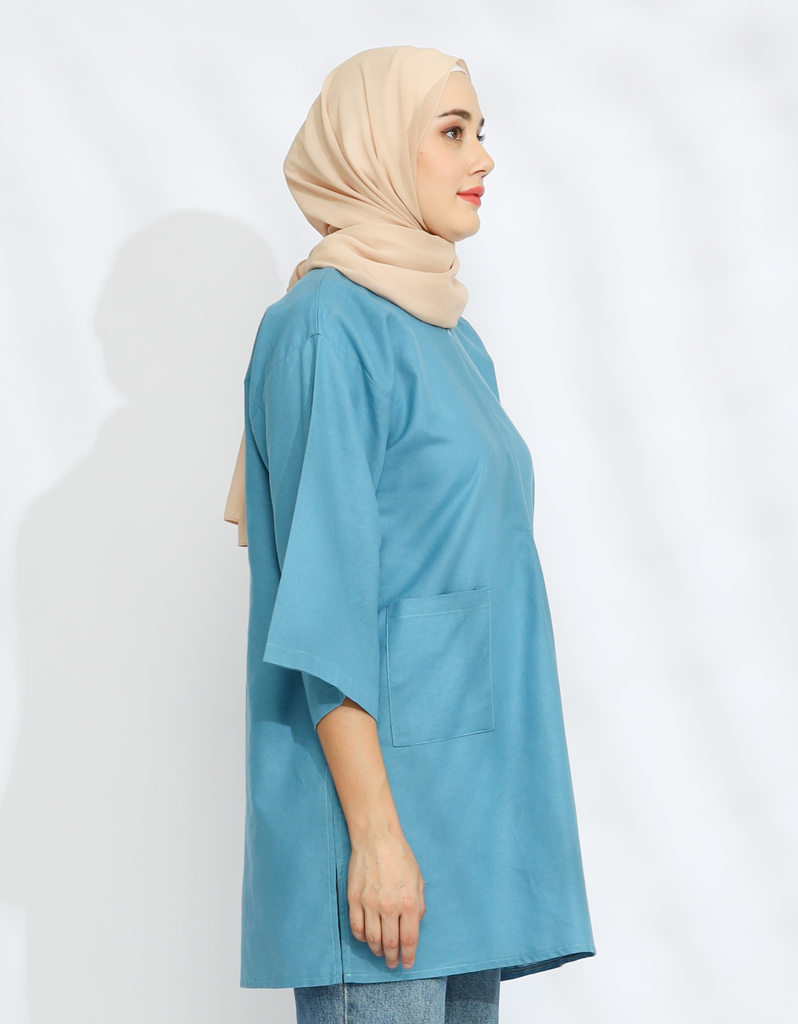 [Petite Size] SANTAI in Dusty Blue (55cm sleeves)