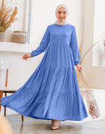 TIERED Maxi Dress in Dusty Blue