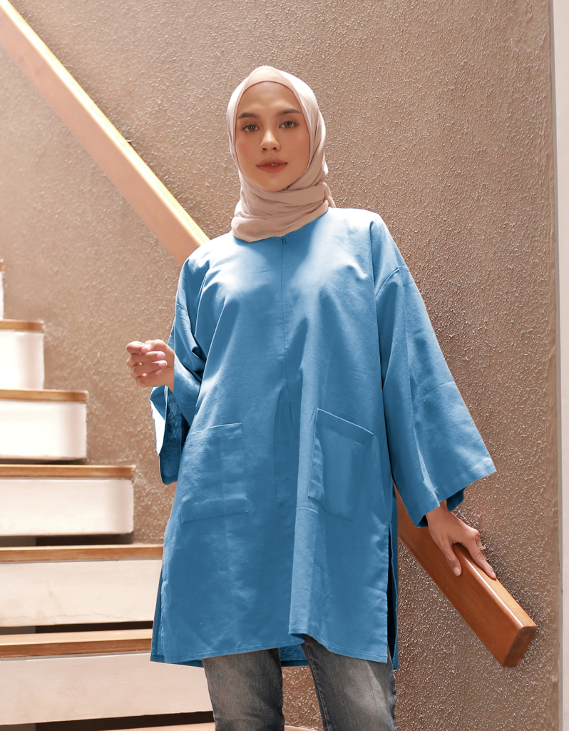 Santai Top in Dusty Blue