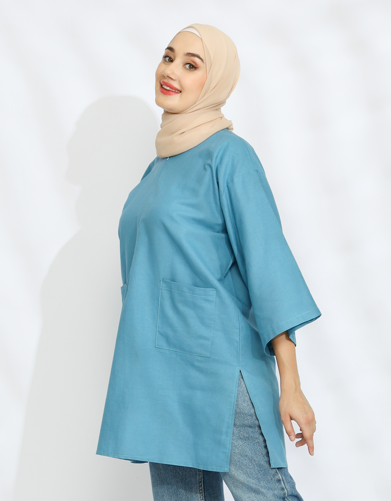 [Petite Size] SANTAI in Dusty Blue (55cm sleeves)