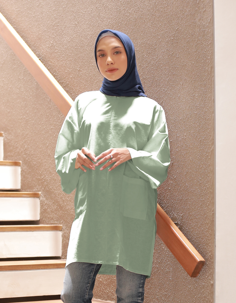 Santai Top in Dusty Green