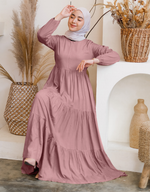 TIERED Maxi Dress in Dusty Pink