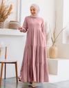 TIERED Maxi Dress in Dusty Pink