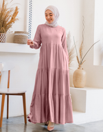 TIERED Maxi Dress in Dusty Pink