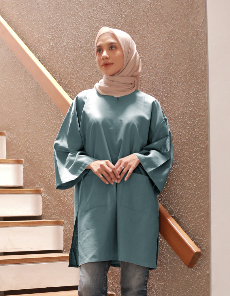 Santai Top in Dusty Teal