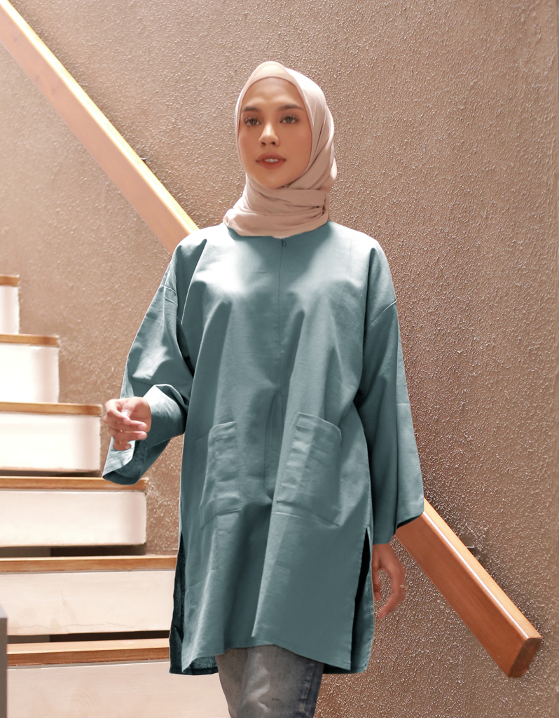 Santai Top in Dusty Teal