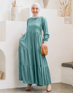TIERED Maxi Dress in Dusty Teal