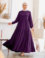 TIERED Maxi Dress in Eggplant