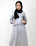 Sweatshirt Maxi Dress in Misty Grey