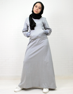 Sweatshirt Maxi Dress in Misty Grey
