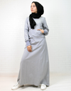 Sweatshirt Maxi Dress in Misty Grey