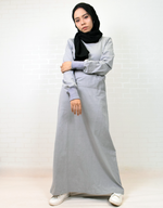 Sweatshirt Maxi Dress in Misty Grey