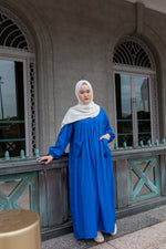 VACAY Denim Maxi Dress in Medium Blue