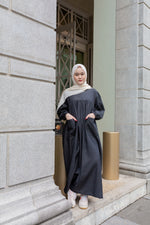 VACAY Denim Maxi Dress in Black