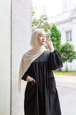 VACAY Denim Maxi Dress in Black