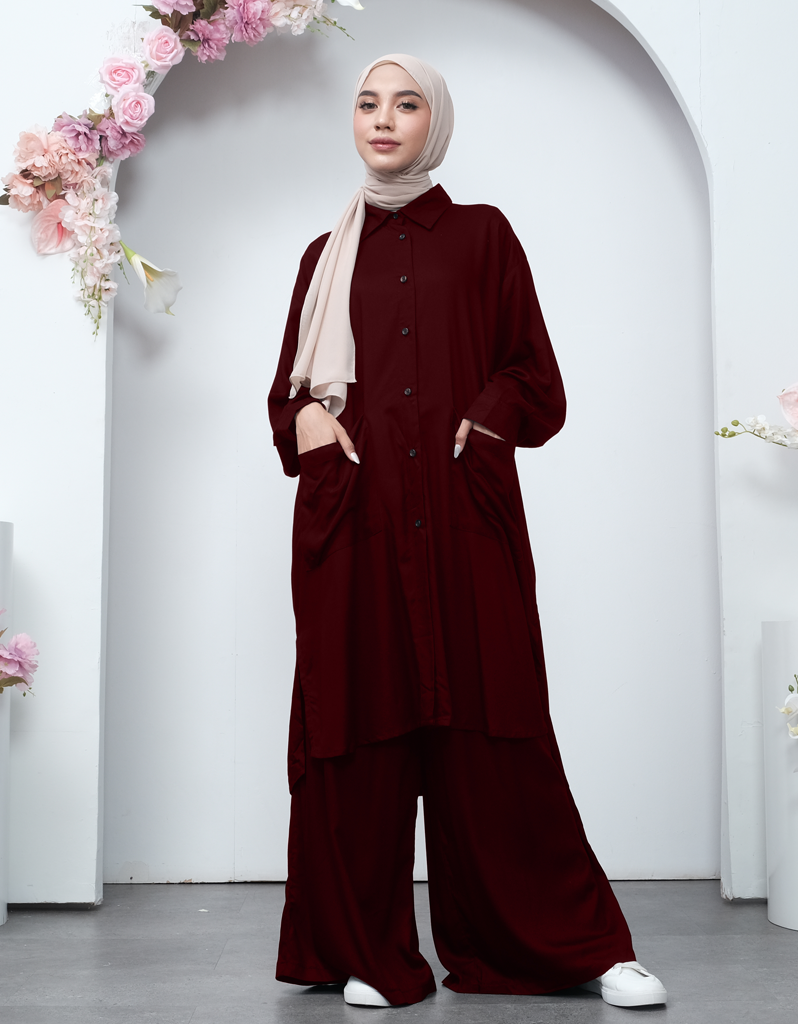 KOMFY in Deep Maroon