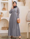 TIERED Maxi Dress in Light Grey