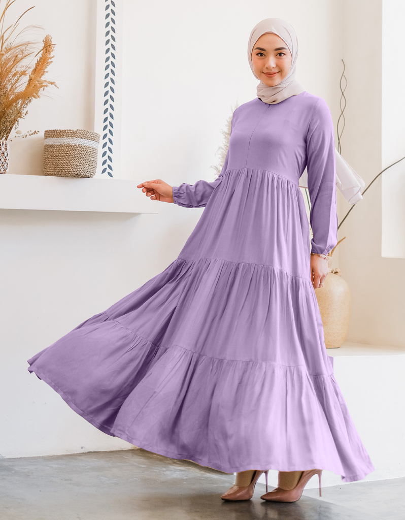 TIERED Maxi Dress in Lilac