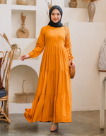 TIERED Maxi Dress in Mango