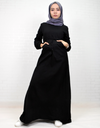 Sweatshirt Maxi Dress in Black