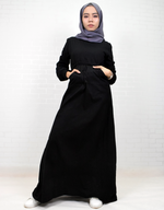 Sweatshirt Maxi Dress in Black