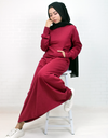 Sweatshirt Maxi Dress in Maroon