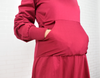 Sweatshirt Maxi Dress in Maroon