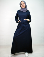 Sweatshirt Maxi Dress in Navy
