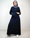Sweatshirt Maxi Dress in Navy