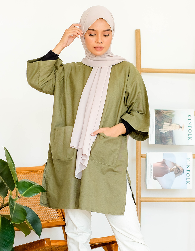 [Petite Size] SANTAI in Olive (50cm sleeves)