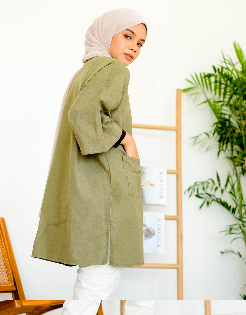 [Petite Size] SANTAI in Olive (50cm sleeves)
