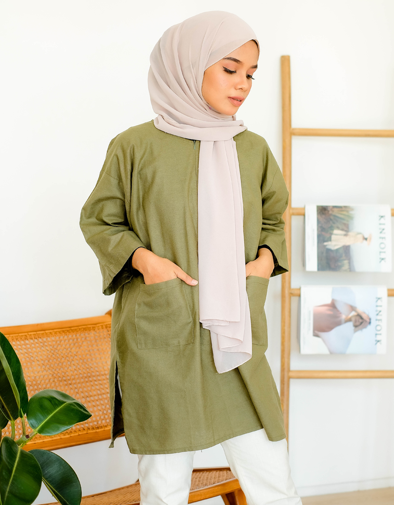 [Petite Size] SANTAI in Olive (55cm sleeves)